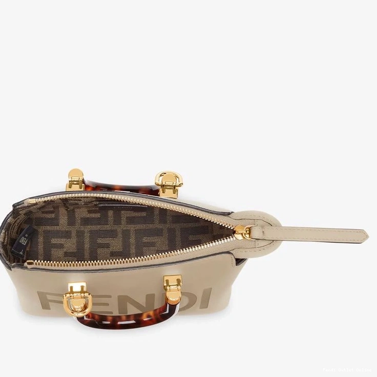 Affordable Calf The Boston In Logo Way Grey By ROMA Bag Mini Fendi Leather 0710